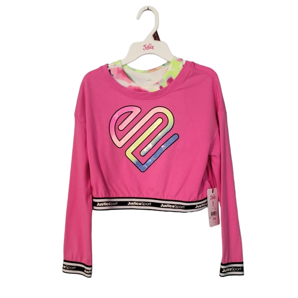 T-shirt Fille Justice, Manches Longues, Violet, Thème Paris, Paillettes, Taille 12